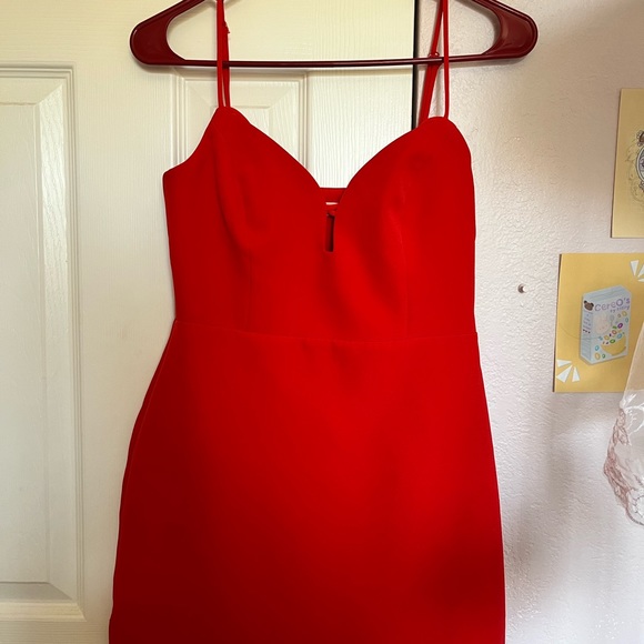Silence + Noise Strappy Bodice A-Line Mini Dress Red (Size: 0) - Picture 3 of 8